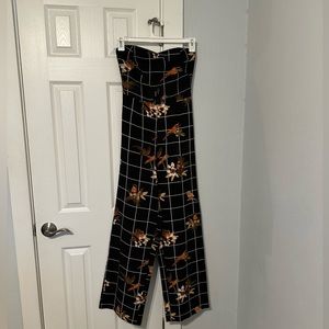 Sweetheart Neckline Floral Jumpsuit